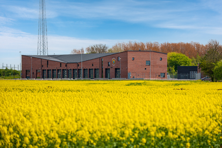 Trygghetens hus ligger strategiskt till vid norra entrén till Trelleborg.<br />
Fotograf: Niclas Ingvarsson